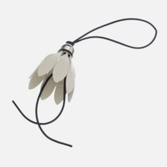 LOEWE Badminton fringed leather and silver-tone keychain/bag accessory - Picture 2 of 4